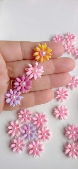 Apliques Mini Florzinhas de Biscuit