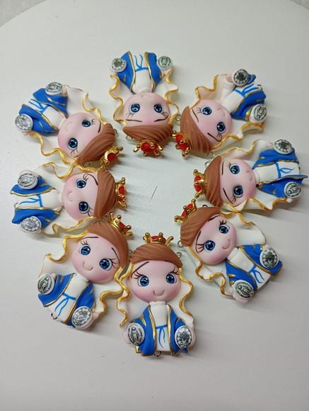 Apliques Nossa Senhora da Medalha Milagrosa em Biscuit
