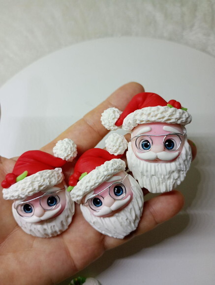 Apliques Papai Noel em Biscuit