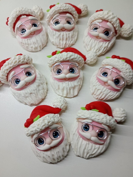 Apliques Papai Noel em Biscuit