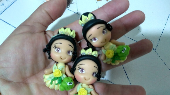 Apliques para Laço Princesa Tiana e o Sapo