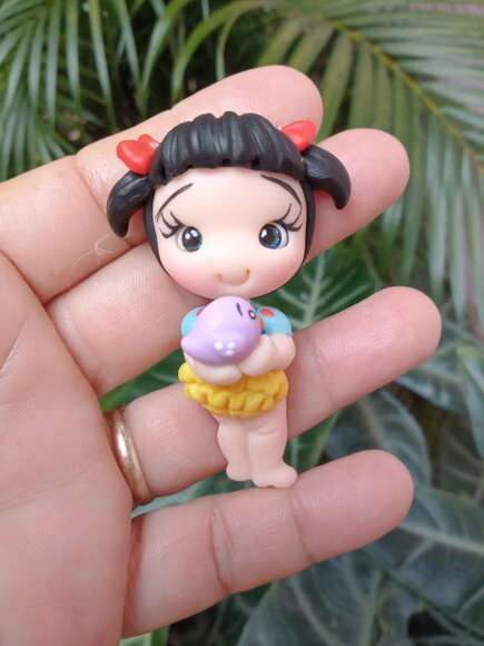 Apliques para Laços Branca de Neve Mod 2 em Biscuit