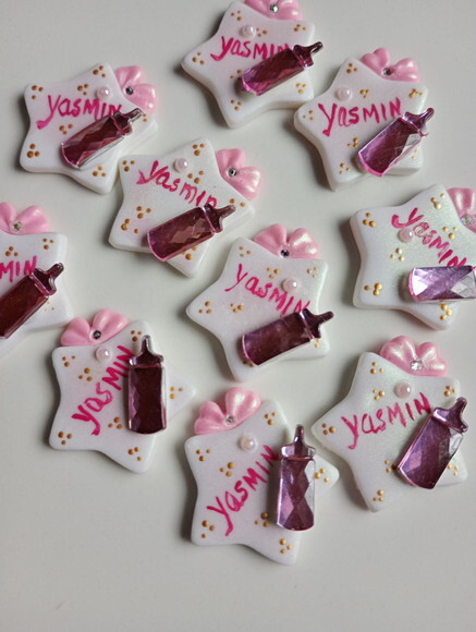 Apliques para Lembrancinhas Maternidade Estrelinha em Biscui
