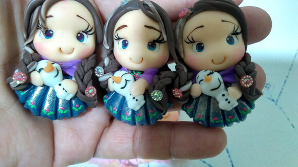 Apliques Princesa Anna com Olaf Frozen