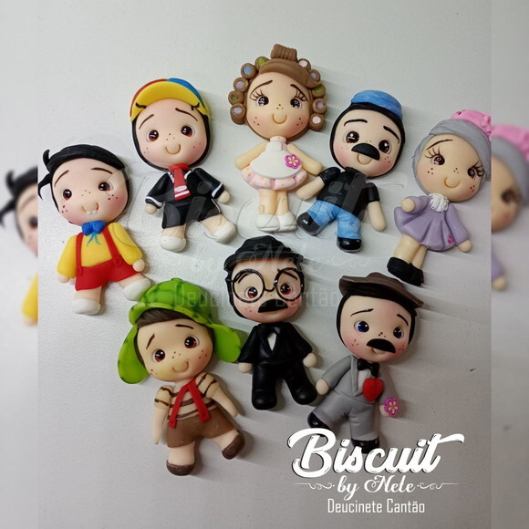 Apliques Turma do Chaves - Biscuit