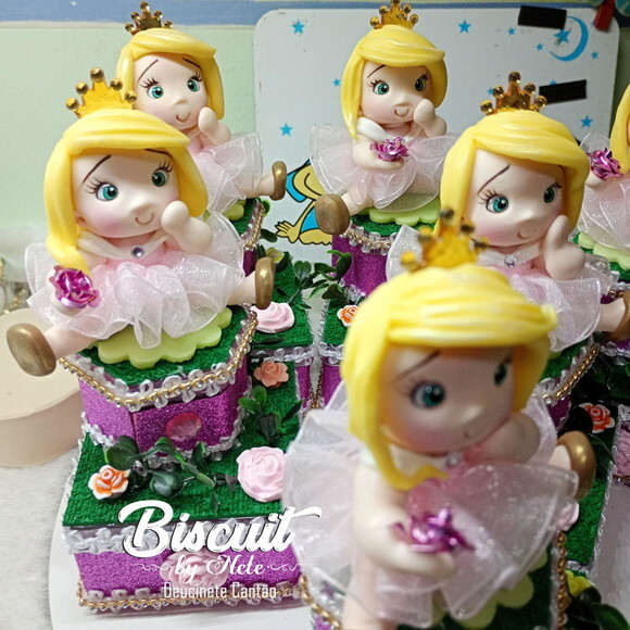 Caixinhas de Acrílico Duplo Luxo Aurora em Biscuit