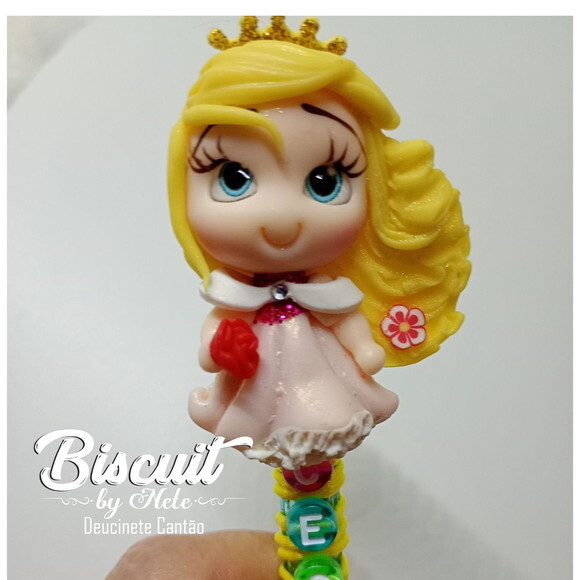Caneta Personalizada com Nome em Biscuit