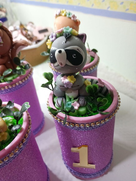 Cofrinho de Luxo Bosque Encantado em Biscuit