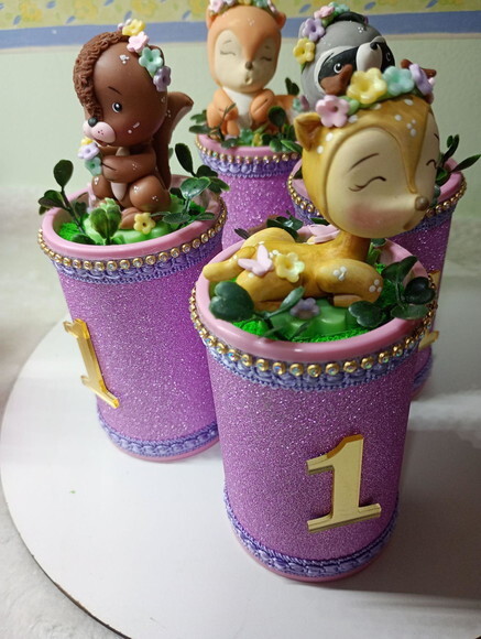 Cofrinho de Luxo Bosque Encantado em Biscuit