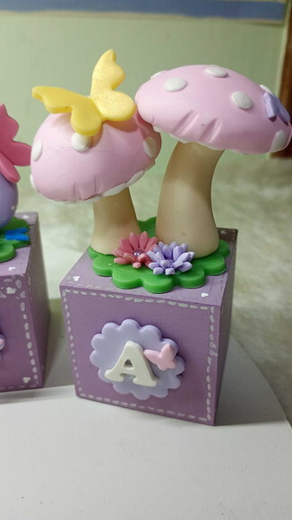 Cubos Personalizados Jardim Encantado em mdf e Biscuit1