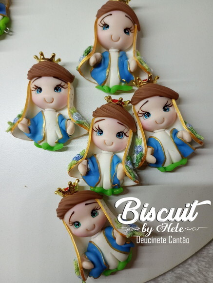 Ímã Nossa Senhora das Graças em Biscuit