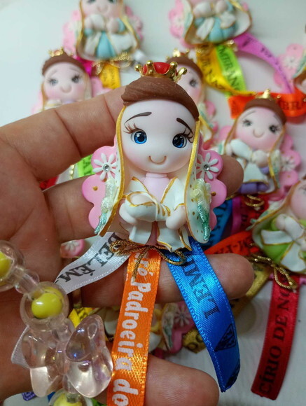 Ímã Nossa Senhora de Nazaré em Biscuit.