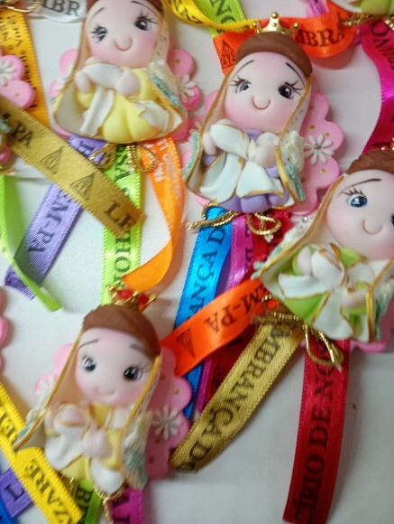 Ímã Nossa Senhora de Nazaré em Biscuit.