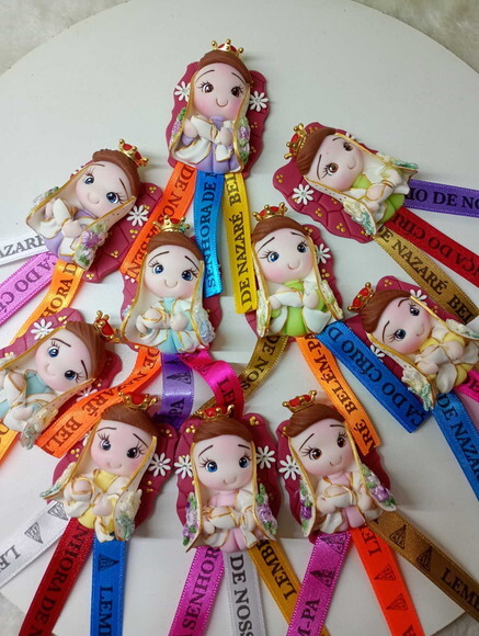 Ímã Nossa Senhora de Nazaré em Biscuit.