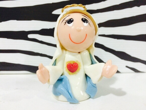 Imaculado Coração de Maria em Biscuit