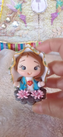 Imaculado Coração de Maria em Biscuit para Oratório