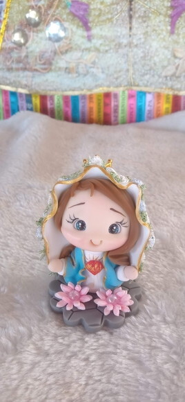 Imaculado Coração de Maria em Biscuit para Oratório