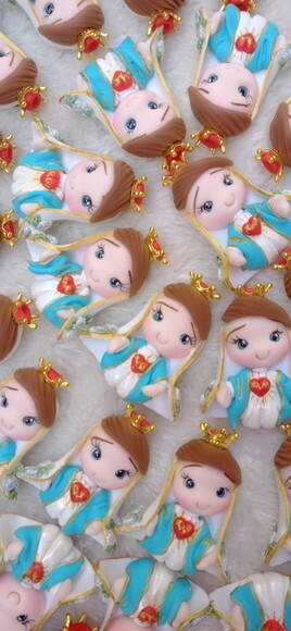 Ímãs de Geladeira Imaculado Coração de Maria em Biscuit