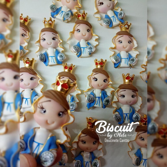 Imãs Nossa Senhora da Medalha Milagrosa em Biscuit