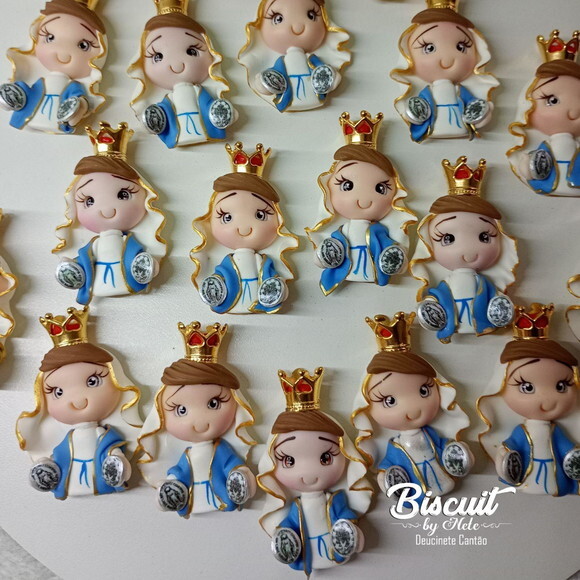 Imãs Nossa Senhora da Medalha Milagrosa em Biscuit