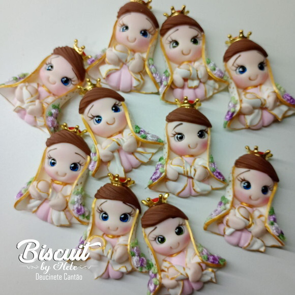 Imãs Nossa Senhora de Nazaré em Biscuit