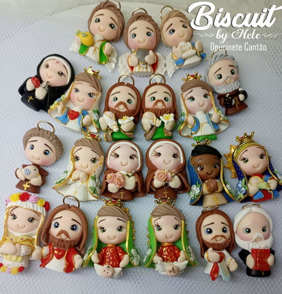 Imãs Santinhos Diversos em Biscuit (valor Unidade)