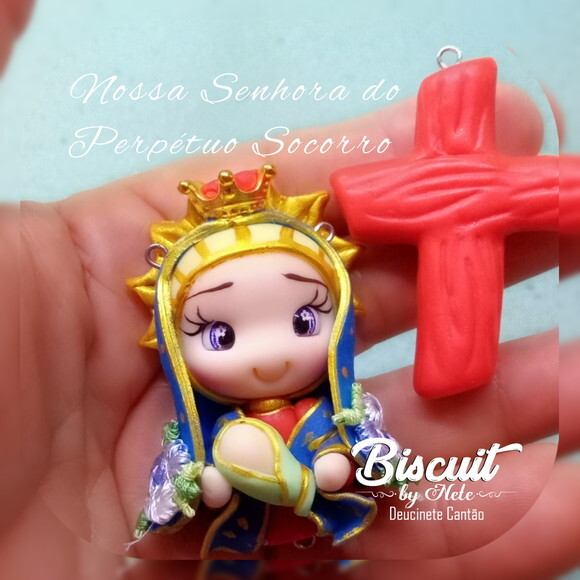 Kit Entremeios Nossa Senhora do Perpétuo Socorro em Biscuit