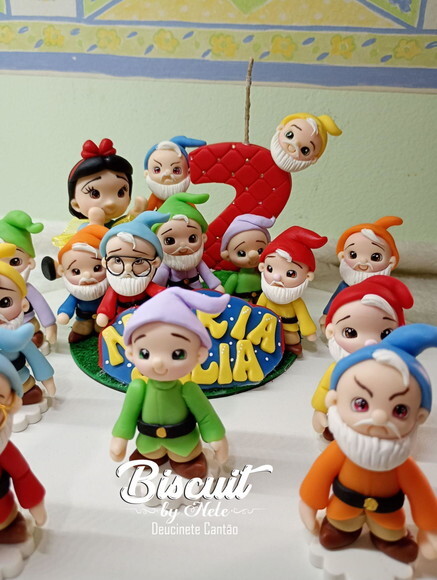 Kit Festa Branca de Neve em Biscuit