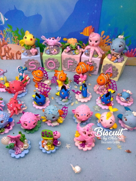 Kit Festa Fundo do Mar em Biscuit