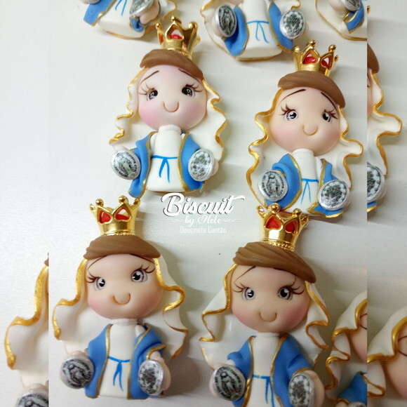 Kit N. Sra da Medalha Milagrosa em Biscuit (kit com 4)