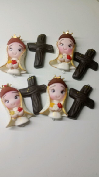 Kit Nossa Senhora da Rosa Mística em Biscuit (kit com 4)