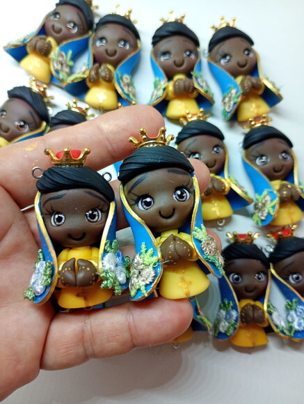 Kit Nossa Senhora de Aparecida em Biscuit (kit com 4)