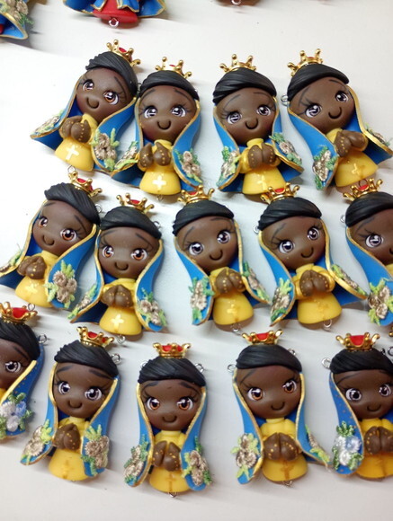 Kit Nossa Senhora de Aparecida em Biscuit (kit com 4)