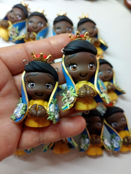 Kit Nossa Senhora de Aparecida em Biscuit (kit com 4)