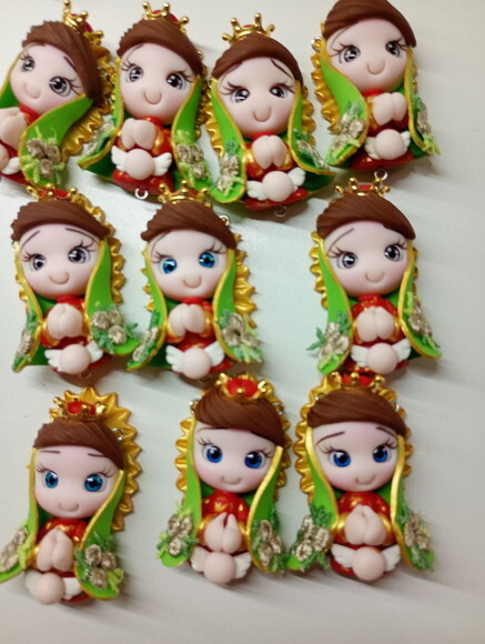 Kit Nossa Senhora de Guadalupe em Biscuit (kit com 4)