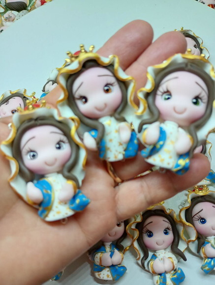 Kit Nossa Senhora do Amparo em Biscuit (kit com 4)
