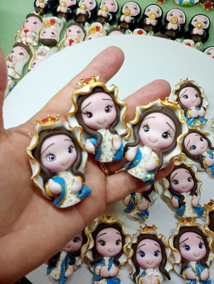 Kit Nossa Senhora do Amparo em Biscuit (kit com 4)