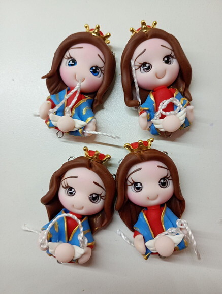 Kit Nossa Senhora Desatadora dos Nós em Biscuit (kit com 4)