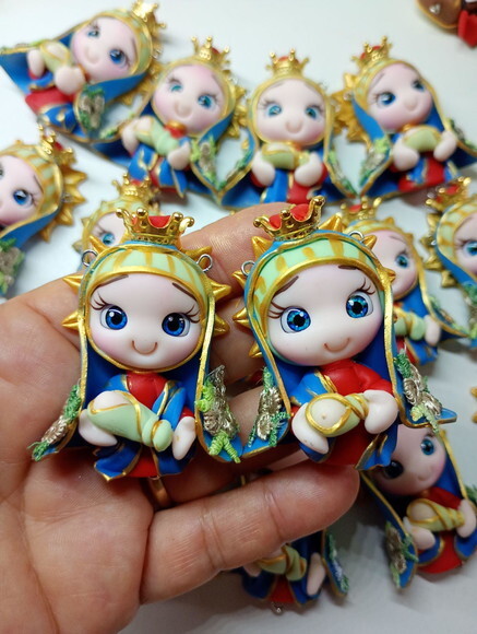 Kit Nossa Senhora do Perpétuo Socorro em Biscuit (kit com 4)