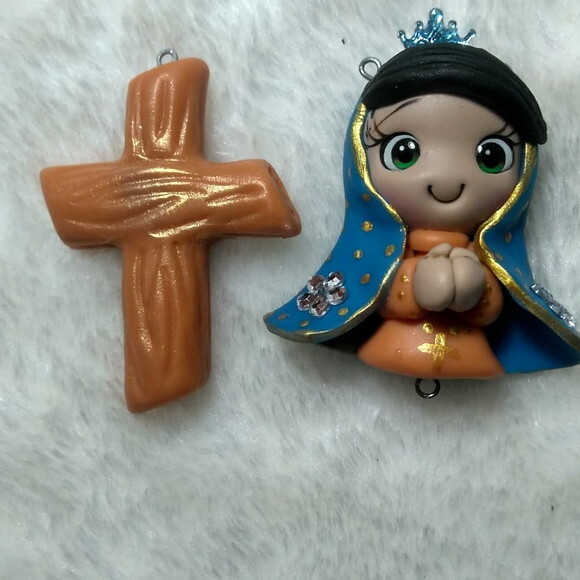 Kit Pingentes para Terços Santinho com Crucifixo