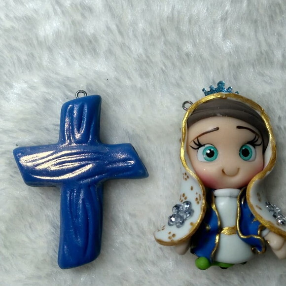 Kit Pingentes pra Terços Santinhas + Crucifixos