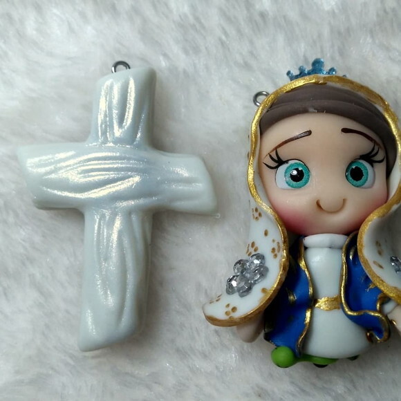 Kit Pingentes pra Terços Santinhas + Crucifixos