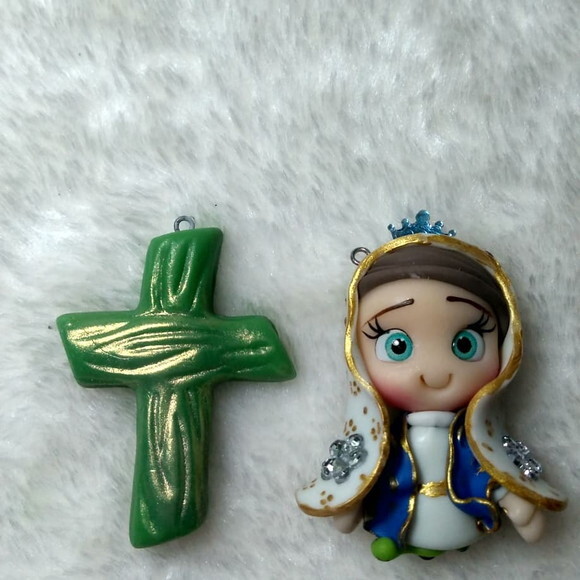 Kit Pingentes pra Terços Santinhas + Crucifixos