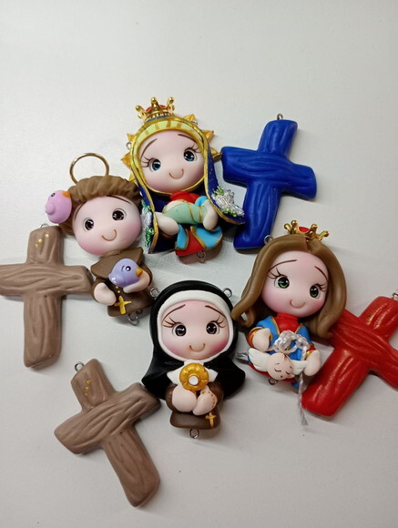 Kit Santinhos Misto em Biscuit (kit com 4)