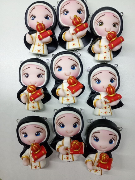 Kit Santa Edwirges em Biscuit (kit com 4)