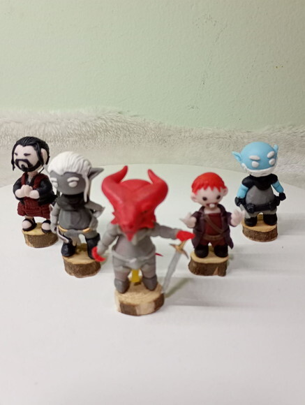 Kit Toy Mini Dungeon And Dragon Rpg em Biscuit