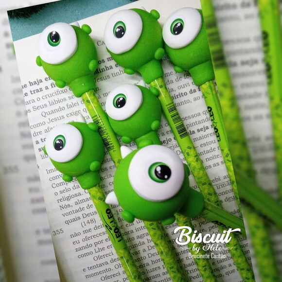 Lápis Decorado Monstros S/a Mike Wazowski em Biscuit
