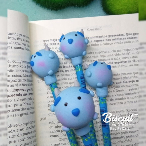 Lápis Decorado Monstros S/a Sully em Biscuit