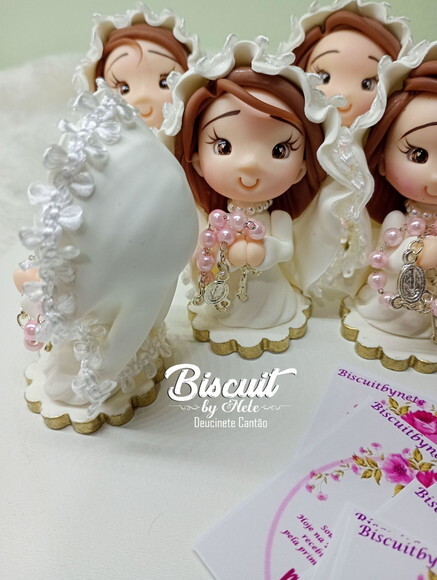 Lembrancinha Primeira Eucaristia Menina em Biscuit 1