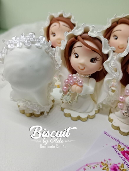 Lembrancinha Primeira Eucaristia Menina em Biscuit 1